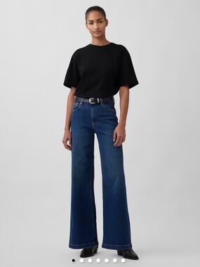 GAP High Rise Stride Wide-Leg Jeans